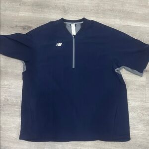 New Balance Dark Blue Half-Zip Baseball Shirt